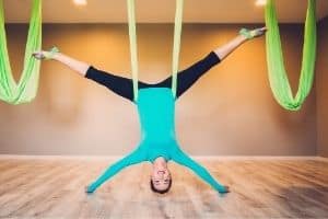 Yoga poses hanging