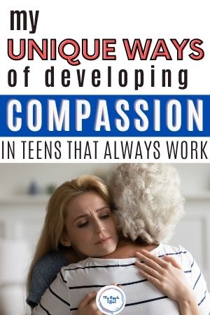 teen showing compassion to elderly