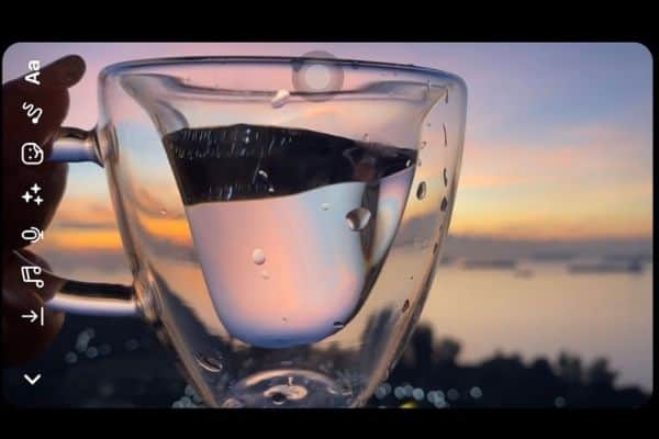 A cup of water